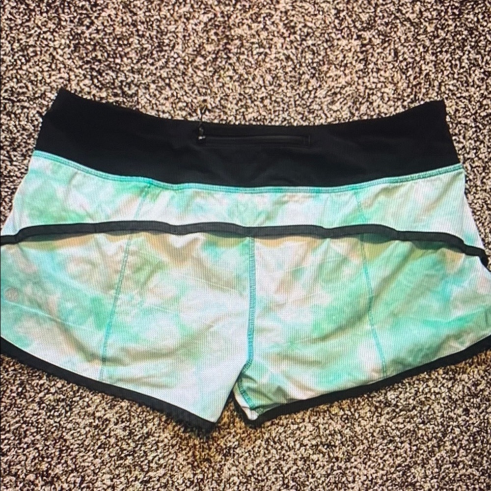 Women's Black and Mint Shorts